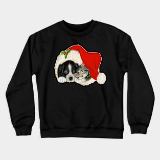 Dog n cat xmas Crewneck Sweatshirt